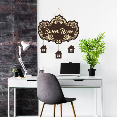 Sweet Home Mdf Wall Hanging Home, Living, Hall, Bedroom &Office Decoration Wall Hanging New Home Decor Stylish Artworks Wall Hanging Gift Items